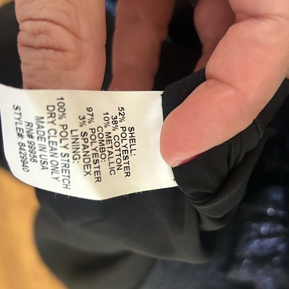 Shoshanna Metallic Blue and Black party Dress, size 2 - Picture 4 of 5